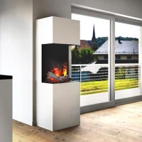 Glow Fire Beethoven Wit - OMC 600 | Vrijstaande Waterdamphaard, 170 cm x 60 cm x 50 cm