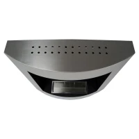 Elegante biohaard in roestvrij staal. Brandtijd 2,5 uur. Maat: 60 x 55 x 17 cm.