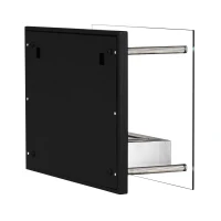 Zwarte Nevada biohaard met capaciteit van 1,5 liter