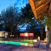 Lage biohaard van planika met een betonnen voetstuk. Maat: &Oslash;: 41 x H: 77,2 cm