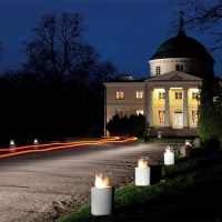 Lage biohaard van planika met een betonnen voetstuk. Maat: &Oslash;: 41 x H: 77,2 cm