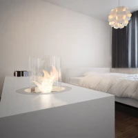 Deze moderne biohaard inzet heeft een brandtijd tot op 6,5 uur. Maat &Oslash;: 41,2 x H: 41,2 cm