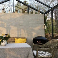 Cocoon pedestal bio-ethanol haard zwart