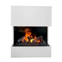 Glow Fire K&auml;stner Wit - OMC 600 | Vrijstaande Waterdamphaard, 89 cm x 70 cm x 40 cm