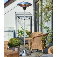 Zilveren vloer terrasverwarmer