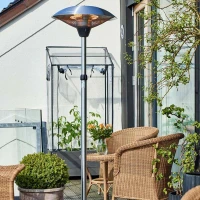 Zilveren vloer terrasverwarmer