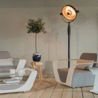 Zwarte terrasverwarming Retro van Sunred