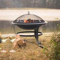 Atlanta vuurschaal in zwart