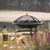 Atlanta vuurschaal in zwart