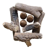 Keramisch hout 9 stuks voor biohaarden