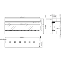 Imperial driezijdige wandgemonteerde elektrische haard 43" (110 cm)