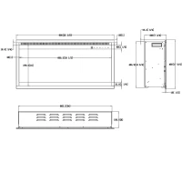 Aflamo 3D Elektrische Haard Inbouw 35" (90 cm)