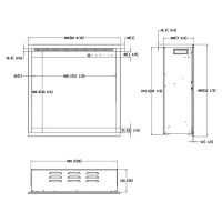 Aflamo 3D Elektrische Haard Inzet 24" Vierkant (60 &times; 60 cm)