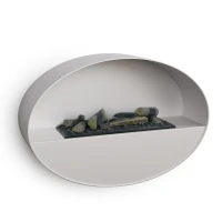 ScandiFlame Electric Kjos - Witte wandgemonteerde Opti-myst haard