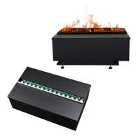 Glow Fire Kleist Zwart - OMC 600 | Vrijstaande waterdamphaard &ndash; Zwart, 90 cm x 50 cm x 80 cm