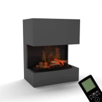 Glow Fire K&auml;stner Grijs - OMC 600 | Vrijstaande Waterdamphaard, 89 cm x 70 cm x 40 cm