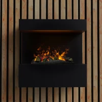 ScandiFlames Electric Late Zwarte Wandhaard Opti-Myst