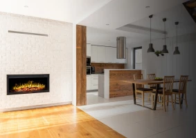 LED klassieke inbouw haard - 102 cm