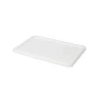 Deksel voor pizzadeeg rijstkist in helder wit plastic - maat 30x40 cm