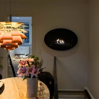 Ovale biohaard voor aan de muur