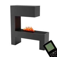 Glow Fire Mozart Grijs - OMC 600 | Vrijstaande Waterdamphaard, 120 cm x 110 cm x 35 cm