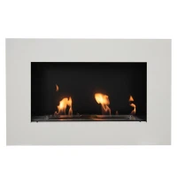 Murus 800 mm breed, mat witte muurhangende biohaard.