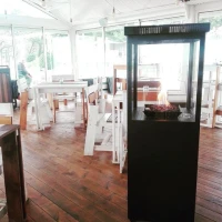 Mallorca design terraswarmer op glasflessen van Muztag