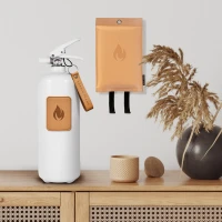 Nordic Flame Blusdeken in lichtbruin design