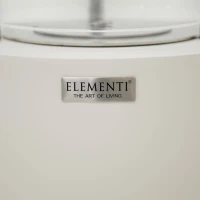 BOSTON bio-ethanolhaard in Cream White &ndash; zuilvormig model met glaspartij en 5,5 kW warmteafgifte