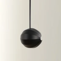 Eclipse Hanglamp - zwarte ronde plafondhangende bio-ethanol haard van Nordlys Denmark