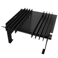 Gj&oslash;vik vierkante vuurschaal van zwart staal