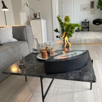 Slimme en moderne ovale tafel bio-ethanol haard