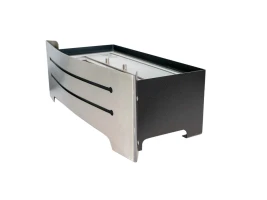 Vrijstaande gebogen brander op bio-ethanol