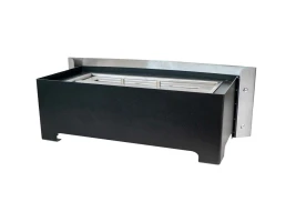 Vrijstaande gebogen brander op bio-ethanol