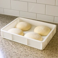 Hefbox voor pizzaoven met plaats voor maximaal 6 pizzabollen.