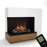 Glow Fire Planck Linkszijdig - OMC 600 | Vrijstaande Waterdamphaard, 90 cm x 109 cm x 53 cm