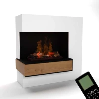 Glow Fire Planck Tall Linkszijdig - OMC 600 | Vrijstaande Waterdamphaard, 110 cm x 109 cm x 53 cm