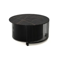 Planika Pivot terrastafel met ingebouwde gasbrander in Dekton-marmerafwerking