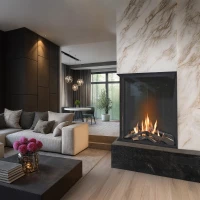 Vitro Left Corner – bio-ethanolhaard met glazen ombouw en BEV®-technologie