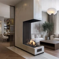 Vitro Room Divider &ndash; driezijdige bio-ethanolhaard met BEV&reg;-technologie