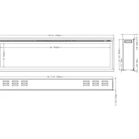 Royal elektrische haard 60" (152 cm) - Wandgemonteerde haard
