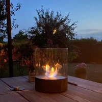 Southwark Black - Ronde Bio-ethanol tafelhaard