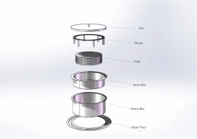 Ronde brander van 5L