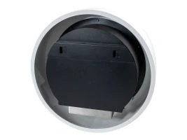 Witte ronde bio-ethanol haard voor de muur