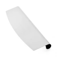 Gebogen pizzaroller van roestvrij staal met ergonomische handgreep in metallic look