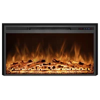 ScandiFlames Elektrische Pyrope 90 cm inbouwhaard voor wandmontage of integratie in een oude schouw