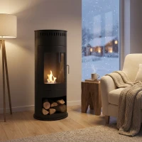 Washington vrijstaande biohaard in een houtkachel design. Brandtijd 6 uur. Maat: H: 112,4 x B: 42 x D: 42 cm.