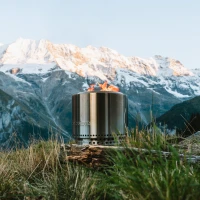 Bonfire + Standaard 2.0 RVS Rookvrije Houtbrander voor gebruik buitenshuis