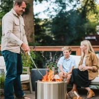 Bonfire + Standaard 2.0 RVS Rookvrije Houtbrander voor gebruik buitenshuis