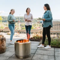 Bonfire + Standaard 2.0 RVS Rookvrije Houtbrander voor gebruik buitenshuis